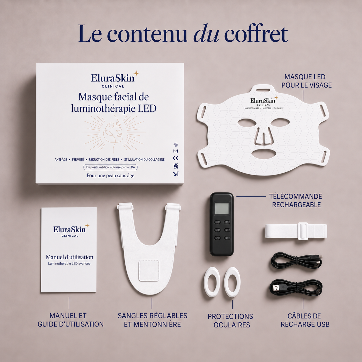 Masque de luminothérapie rouge