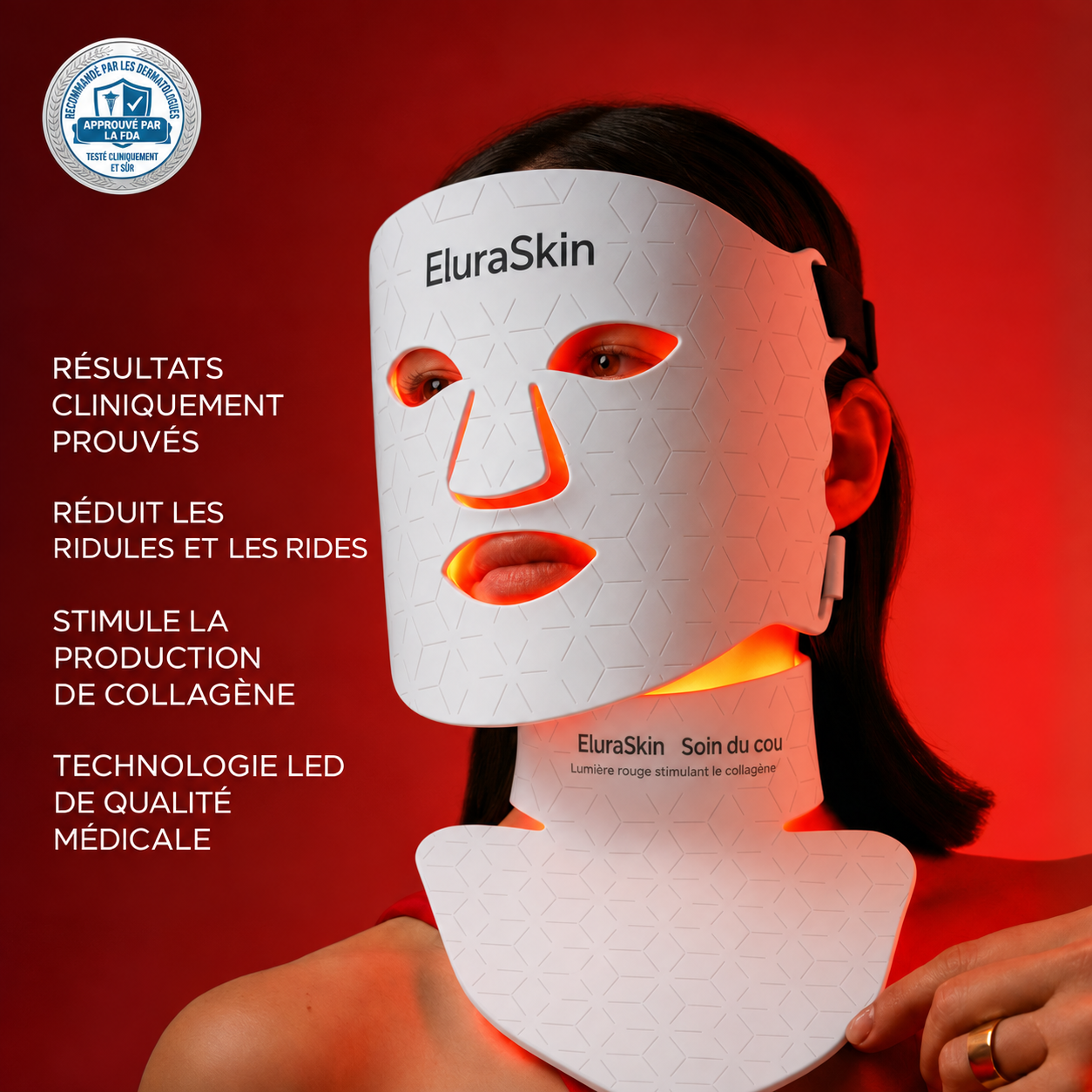 Masque de luminothérapie rouge