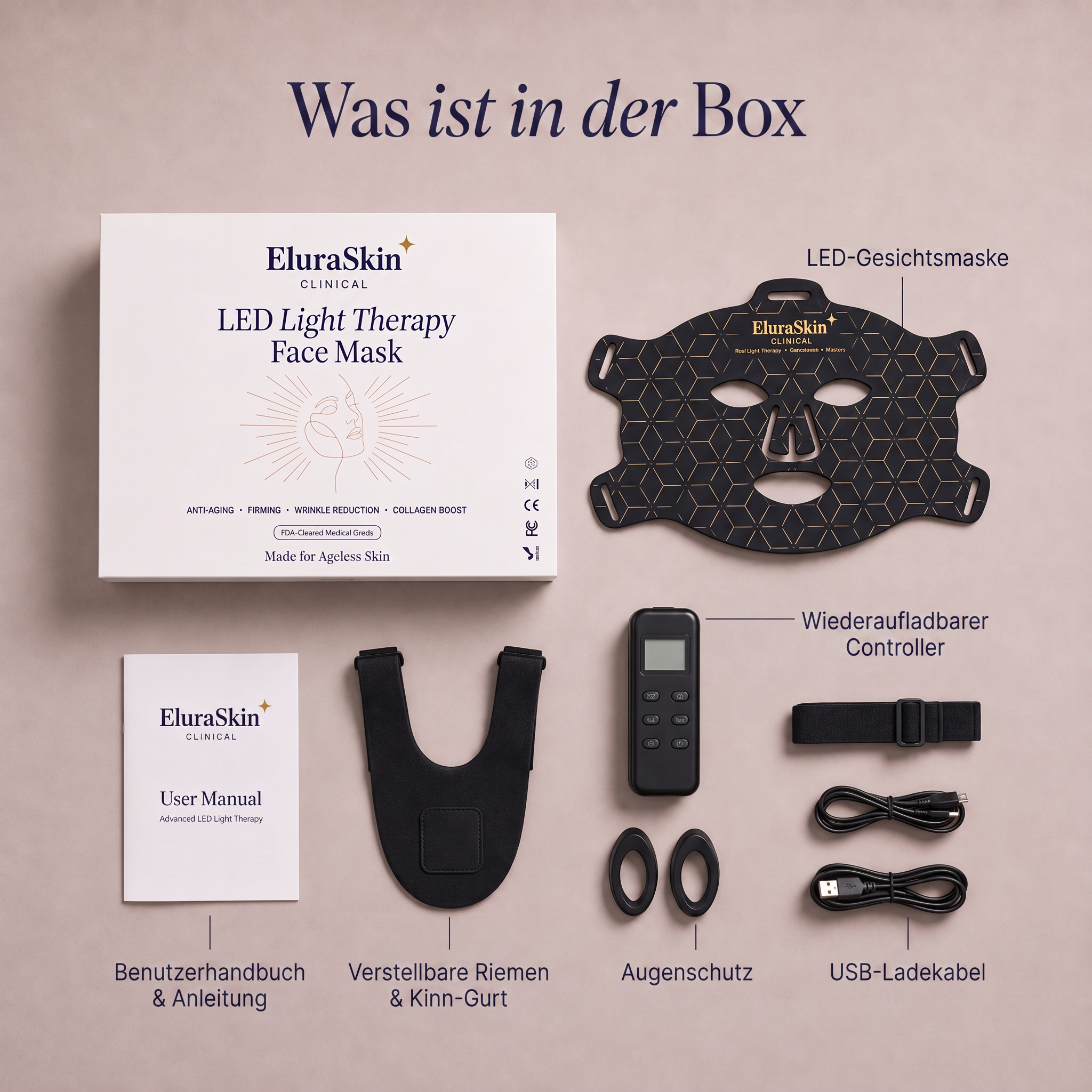 Rotlichttherapie-Maske