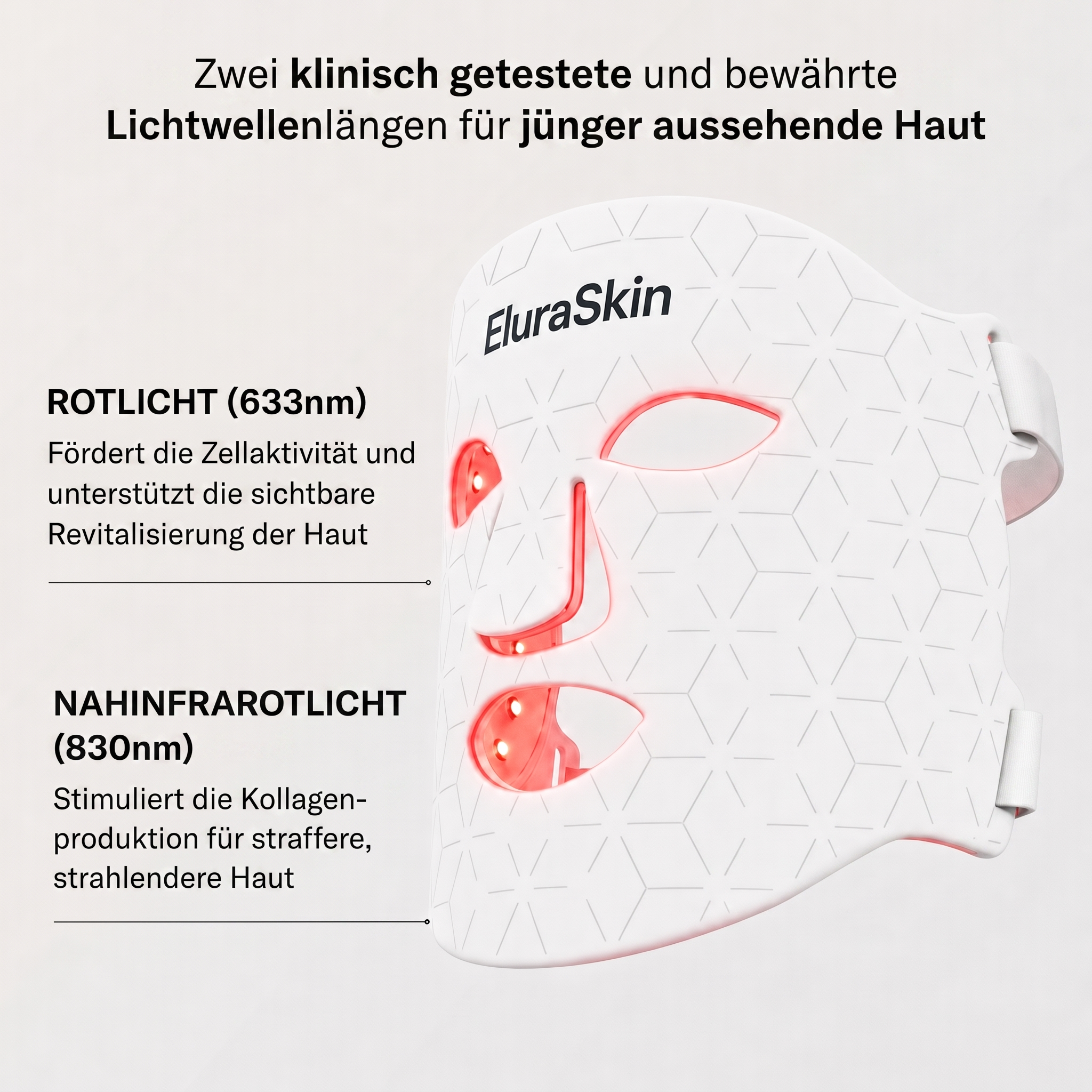Rotlichttherapie-Maske
