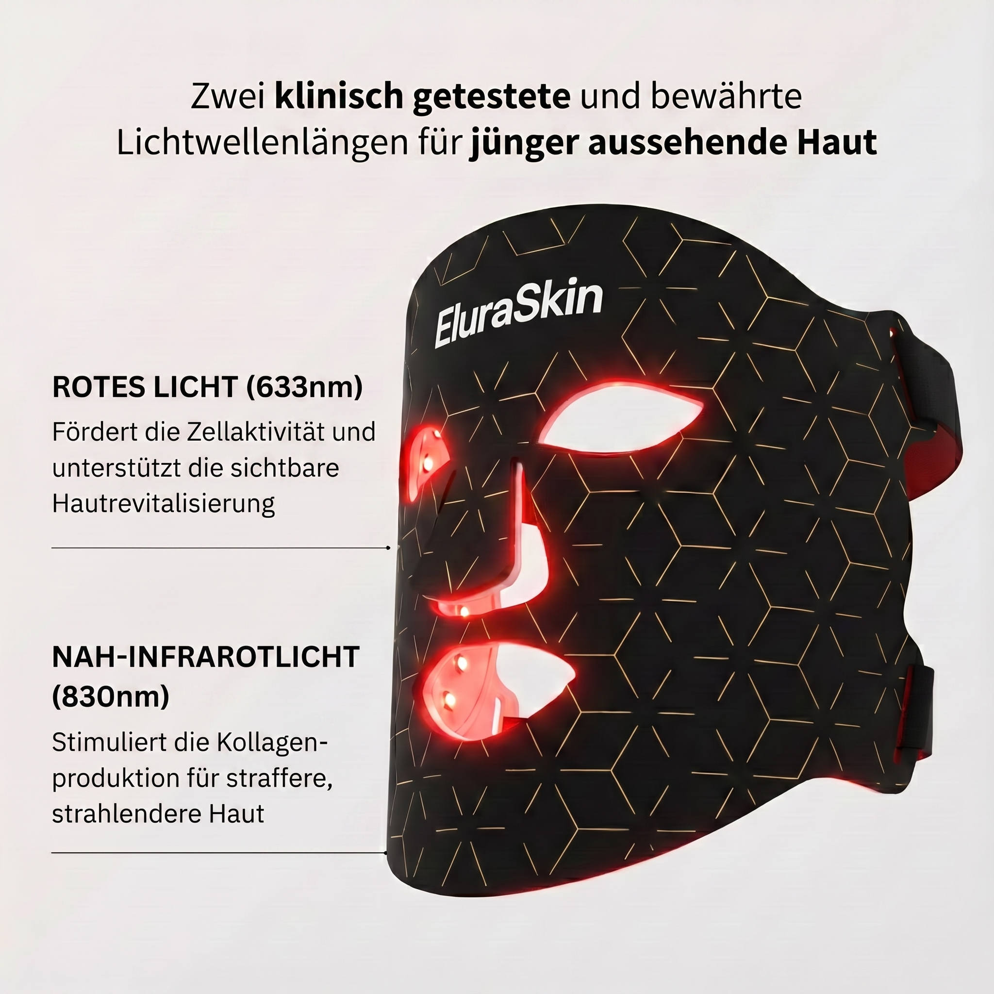 Rotlichttherapie-Maske