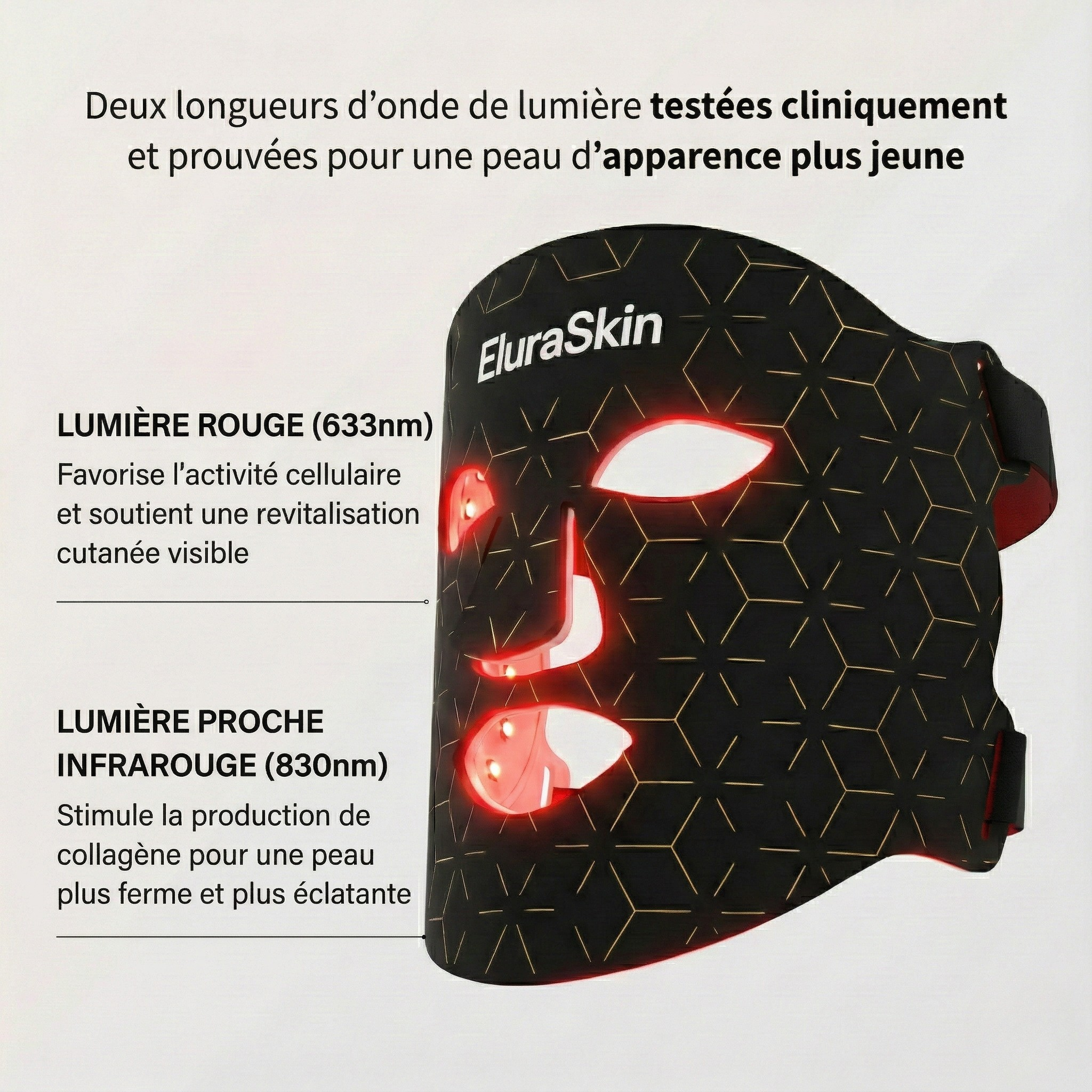 Masque LED Lumière Rouge
