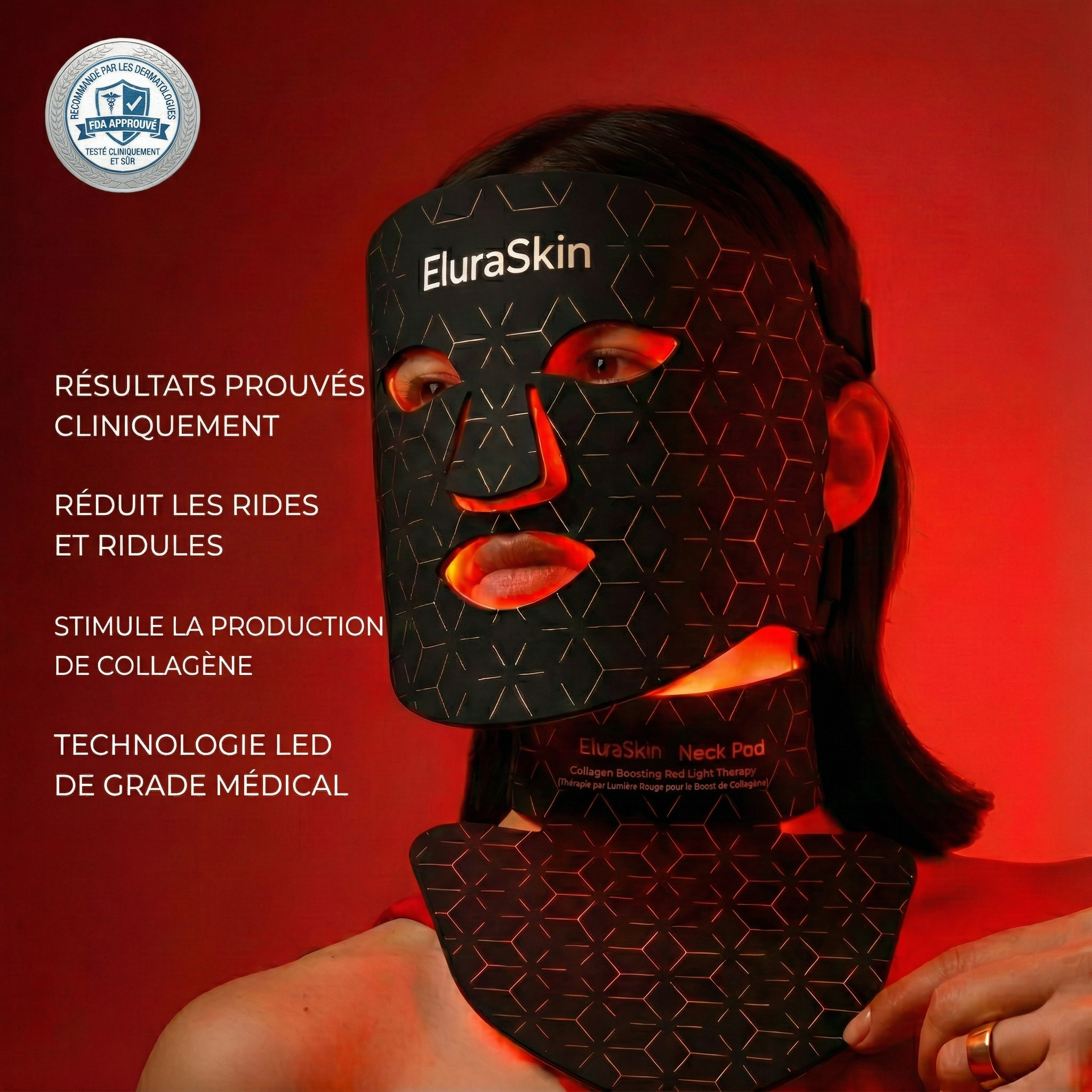 Masque LED Lumière Rouge