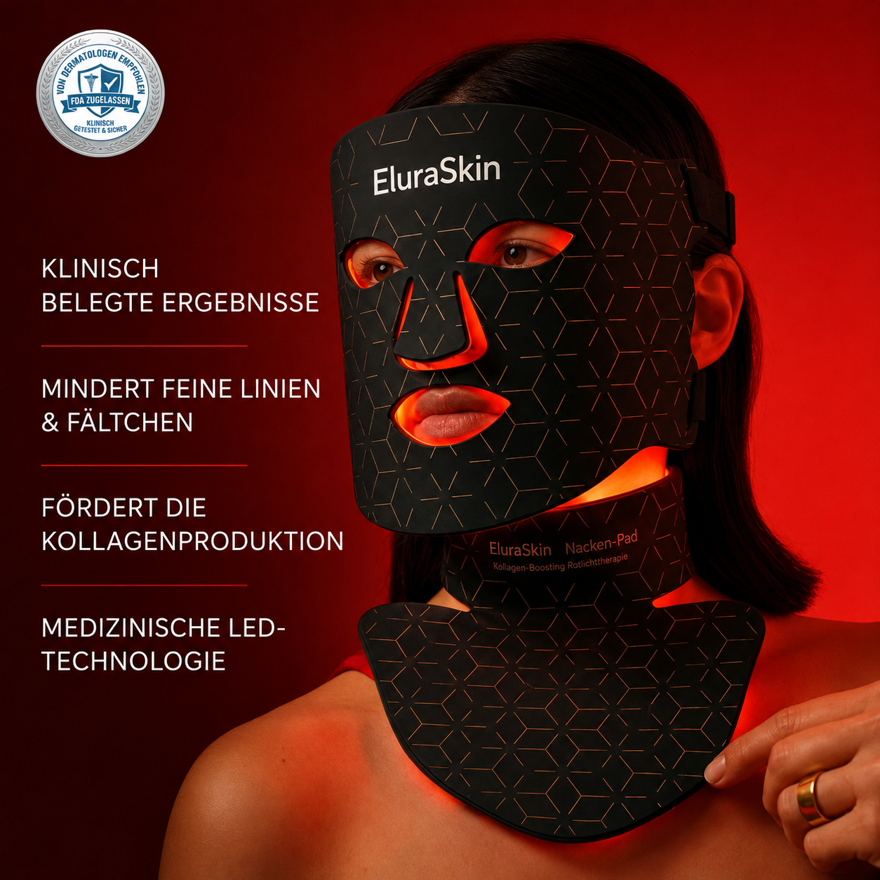 Rotlichttherapie-Maske