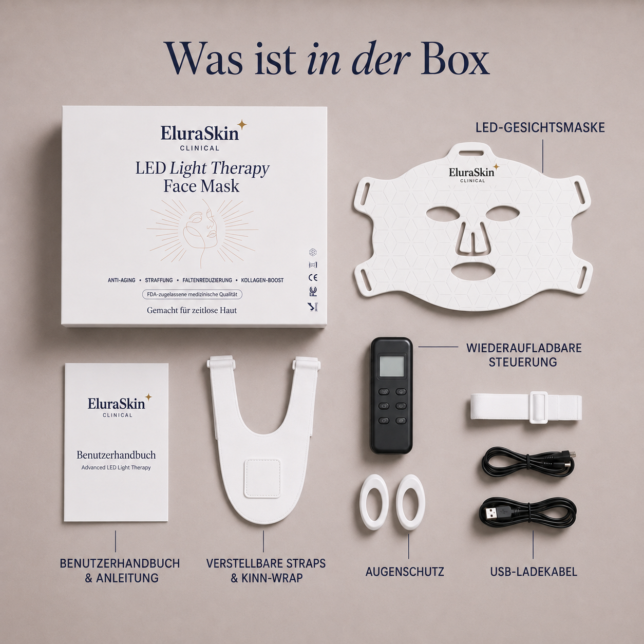 Rotlichttherapie-Maske